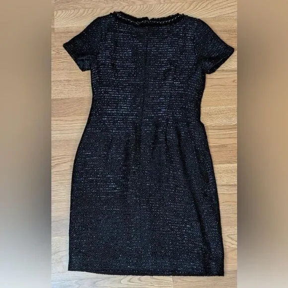 Talbots Dress Black tweed vintage style look Sz2p NWOT $198 retail - Picture 2 of 5